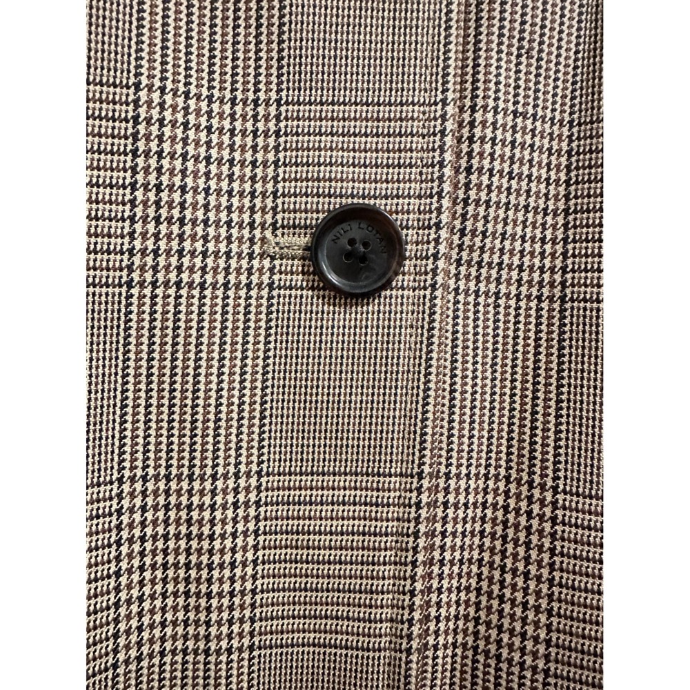 NWOT Nili Lotan Watson Duster Trench Coat in Beige Check Old Money/ Quiet Luxury - Picture 15 of 15
